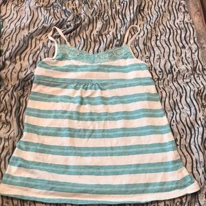 Blue and white tank top